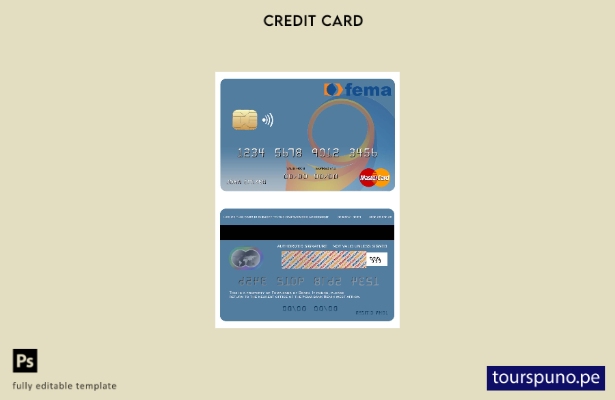 lista para imprimir plantilla de mastercard del banco Benin Fema
